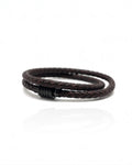 Cuir Duo marron foncé – Noir