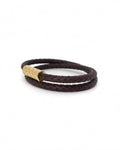 Monogramme Duo marron foncé – Or