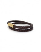Monogramme Duo marron foncé – Or