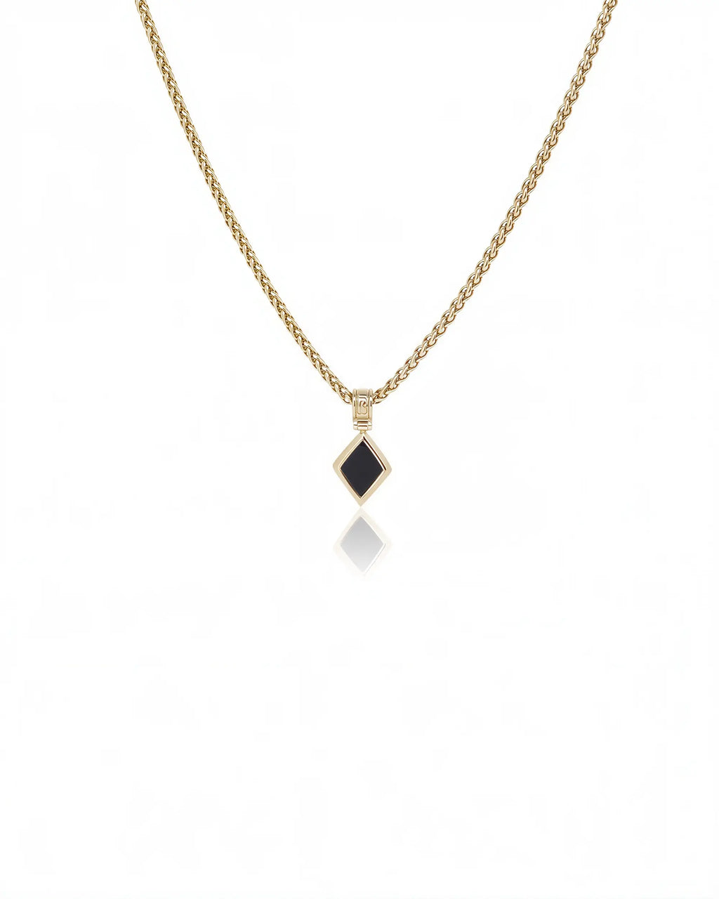 Diamond Shape Onyx Necklace