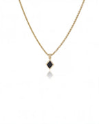 Collier en onyx taille diamant – Or