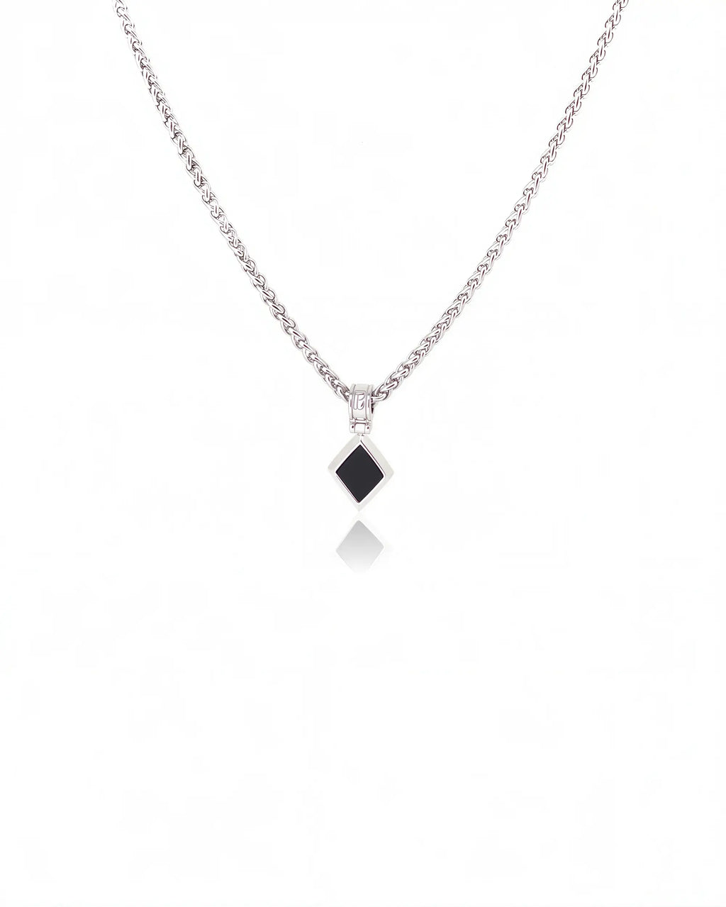 Diamond Shape Onyx Necklace