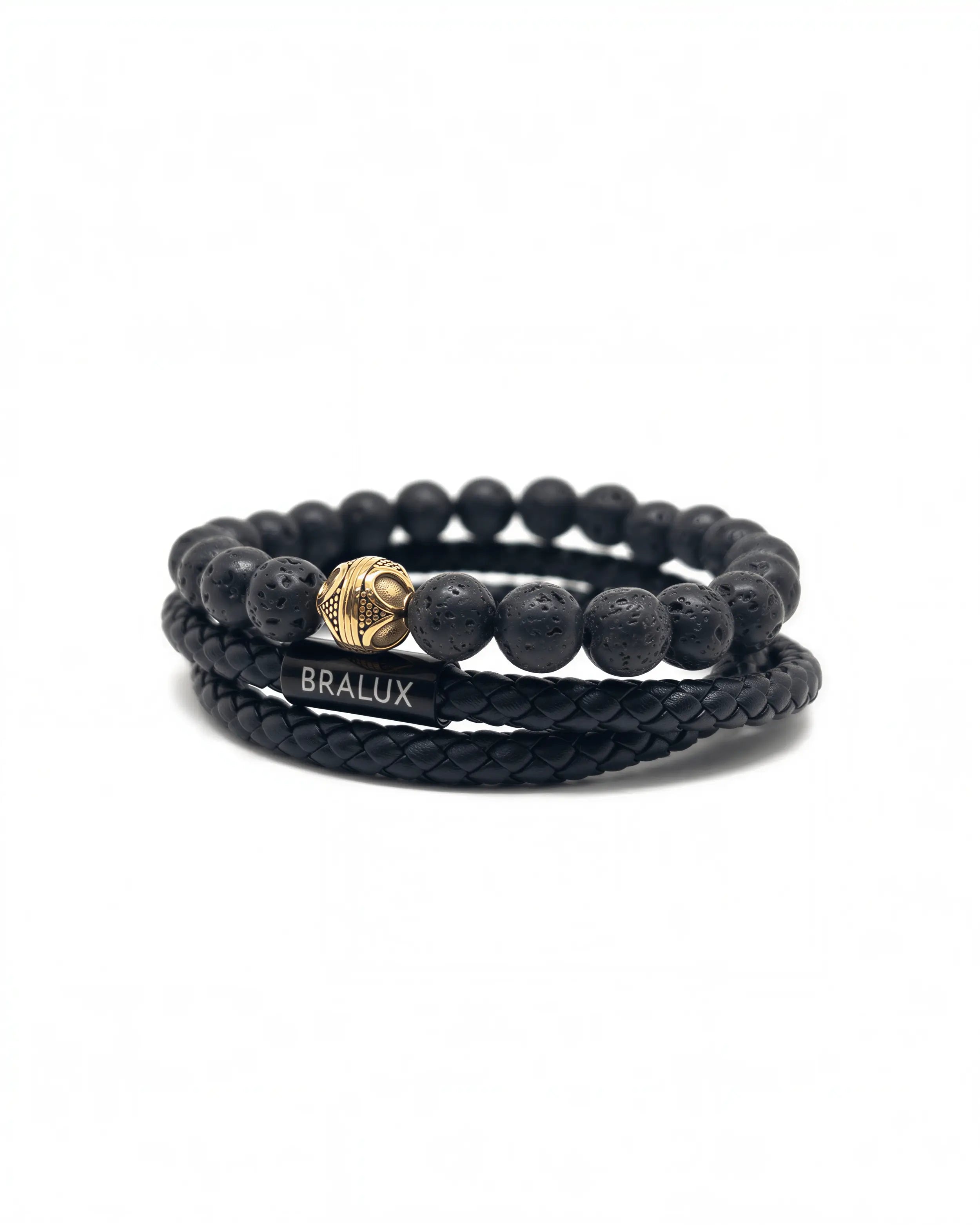 Duo Black Leather CYL Stack