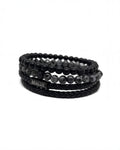 Duo Black Leather Stack – Black SS