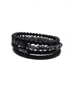 Duo Black Leather Stack – Black SS
