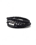 Duo Black Leather Stack