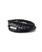 Duo Black Leather Stack