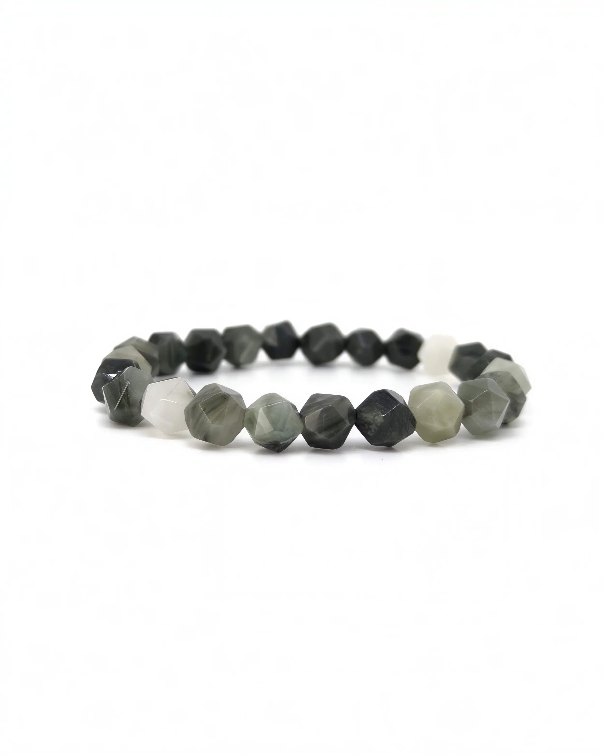 Faceted Green Jasper Bracelet