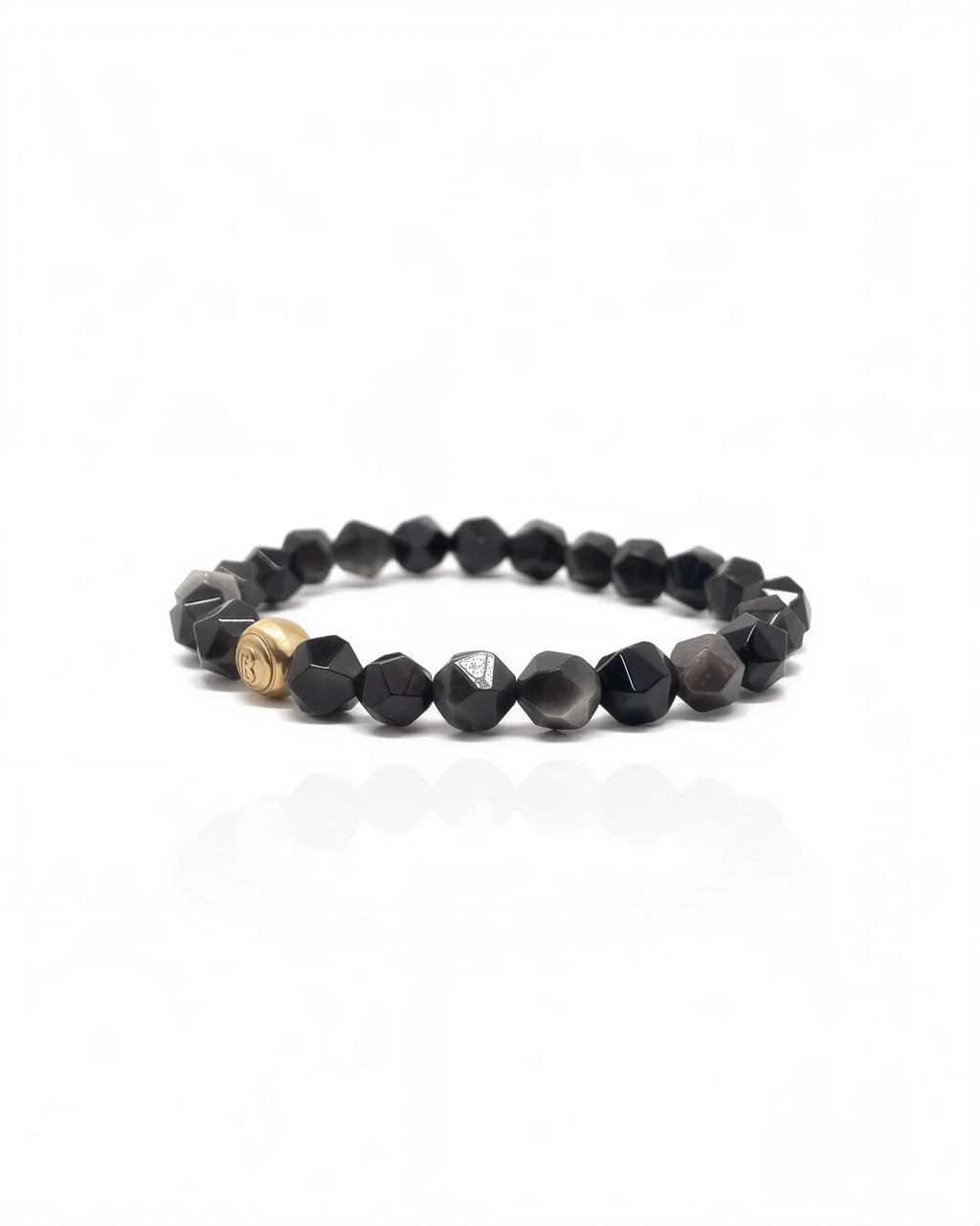 Faceted Silver Obsidian Signature