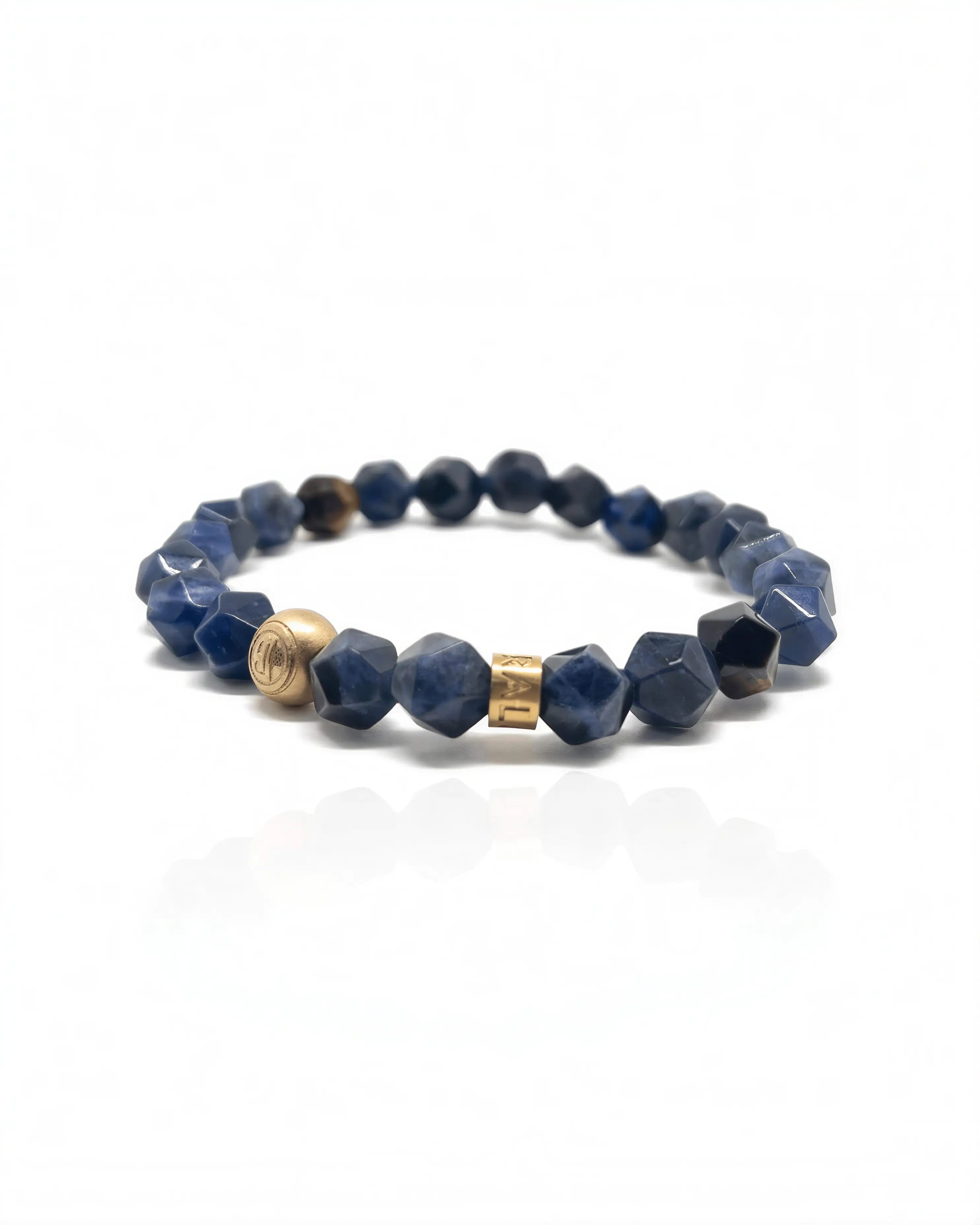 Faceted Sodalite Tiger Eye Signature