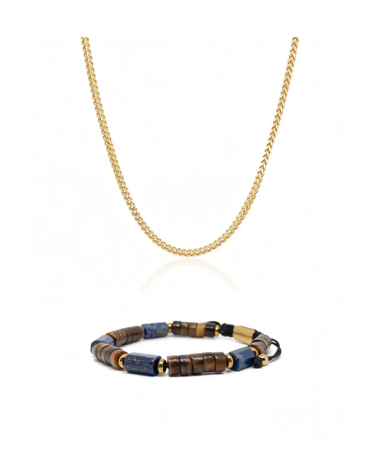 Heishi Tiger eye and Lapis Set