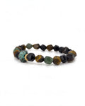 Bracelet turquoise avec pierre pleine – Or