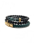 Green Leather Stack