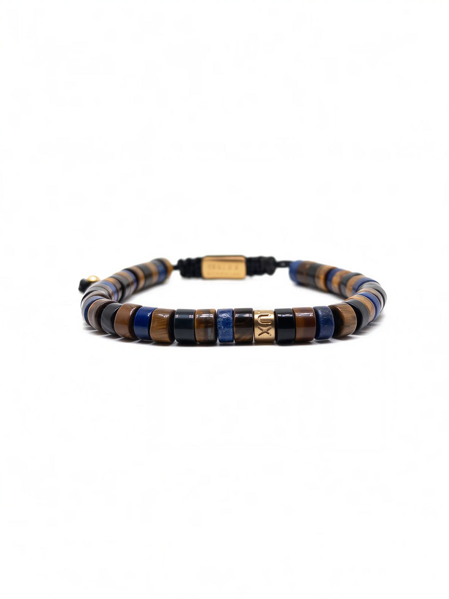 Heishi Lapis and Tiger eye