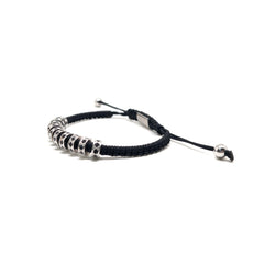 The Silver Plated Spacers thread Bracelet