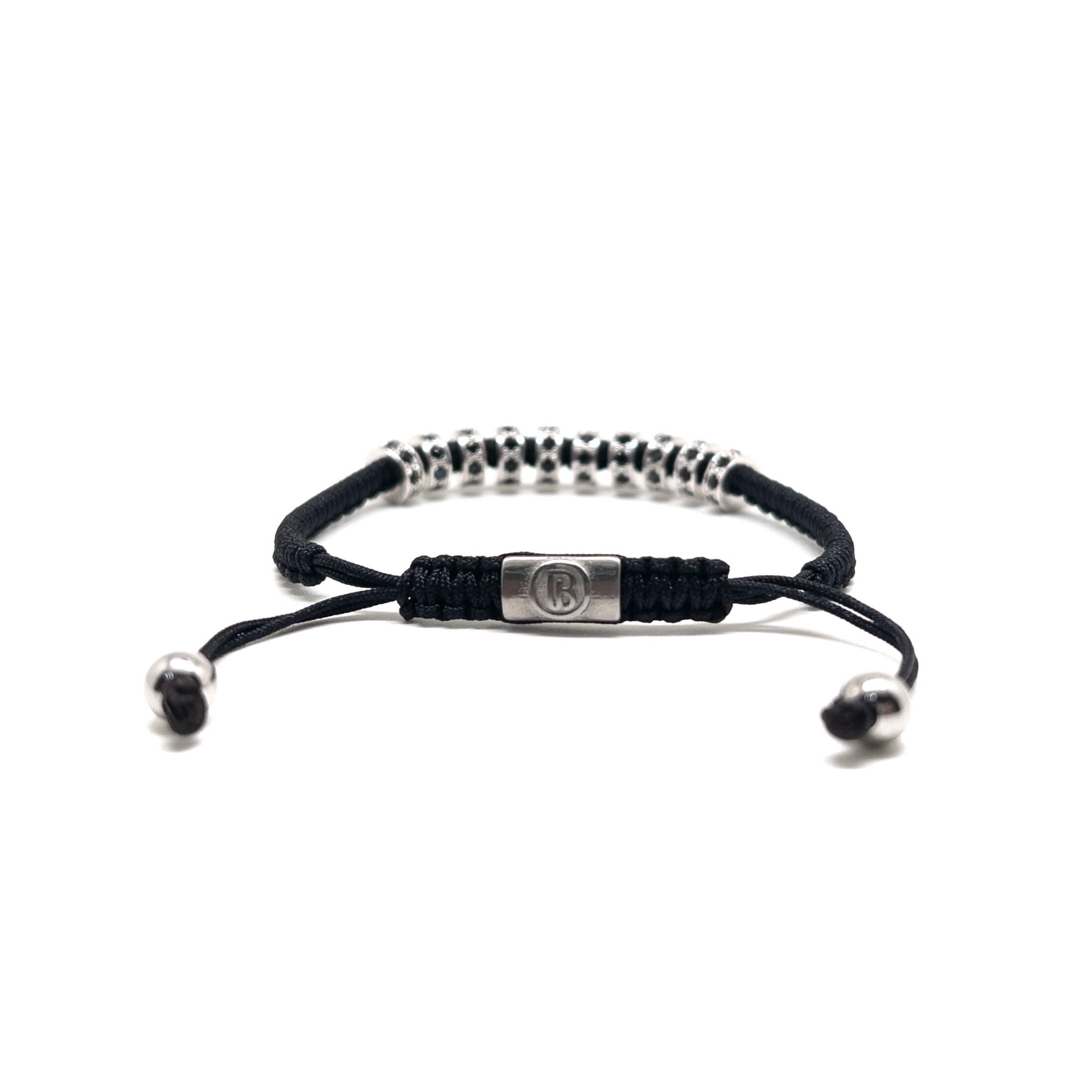 إسوارة خيط الفواصل مطلية بالفضة 