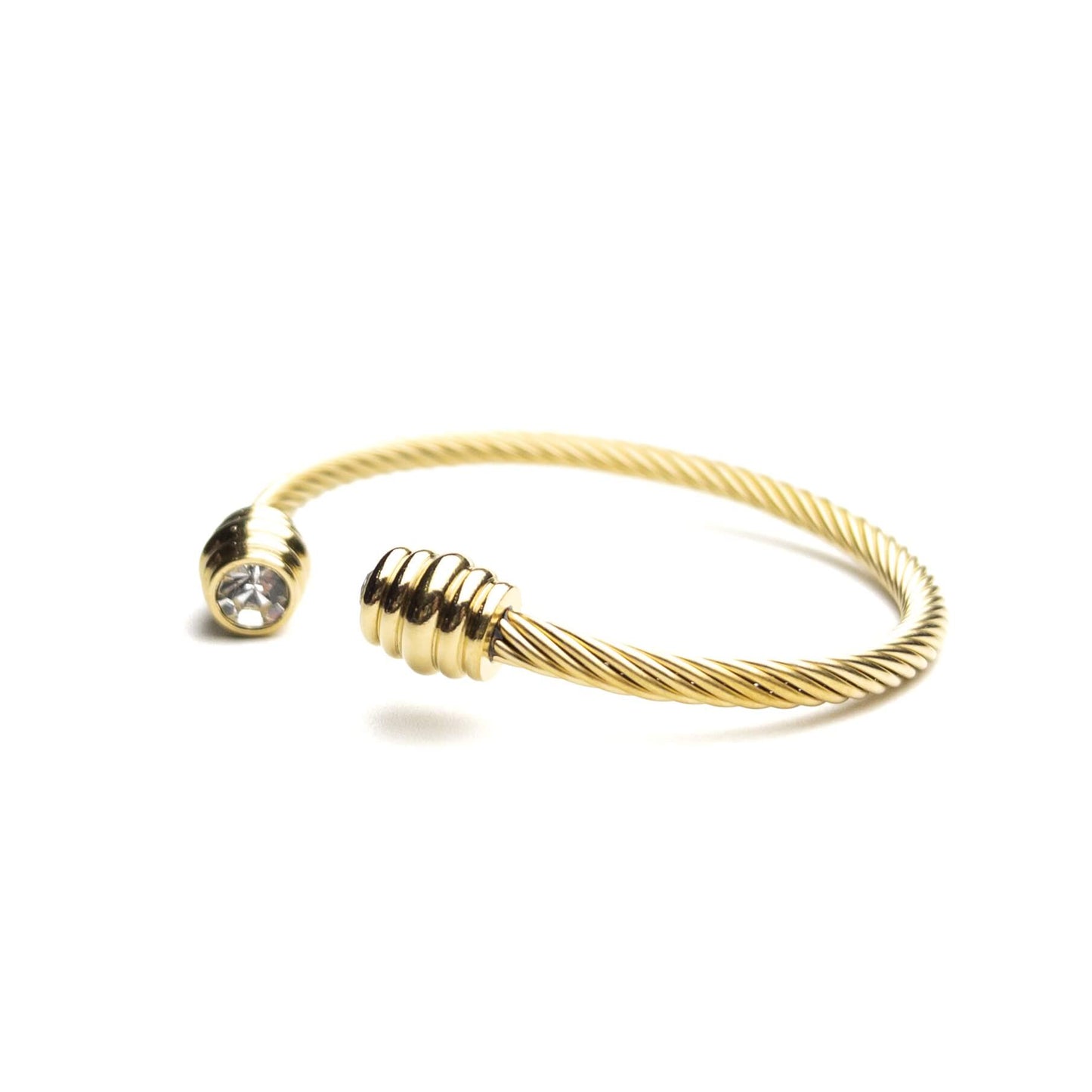 The White Twisted bangle