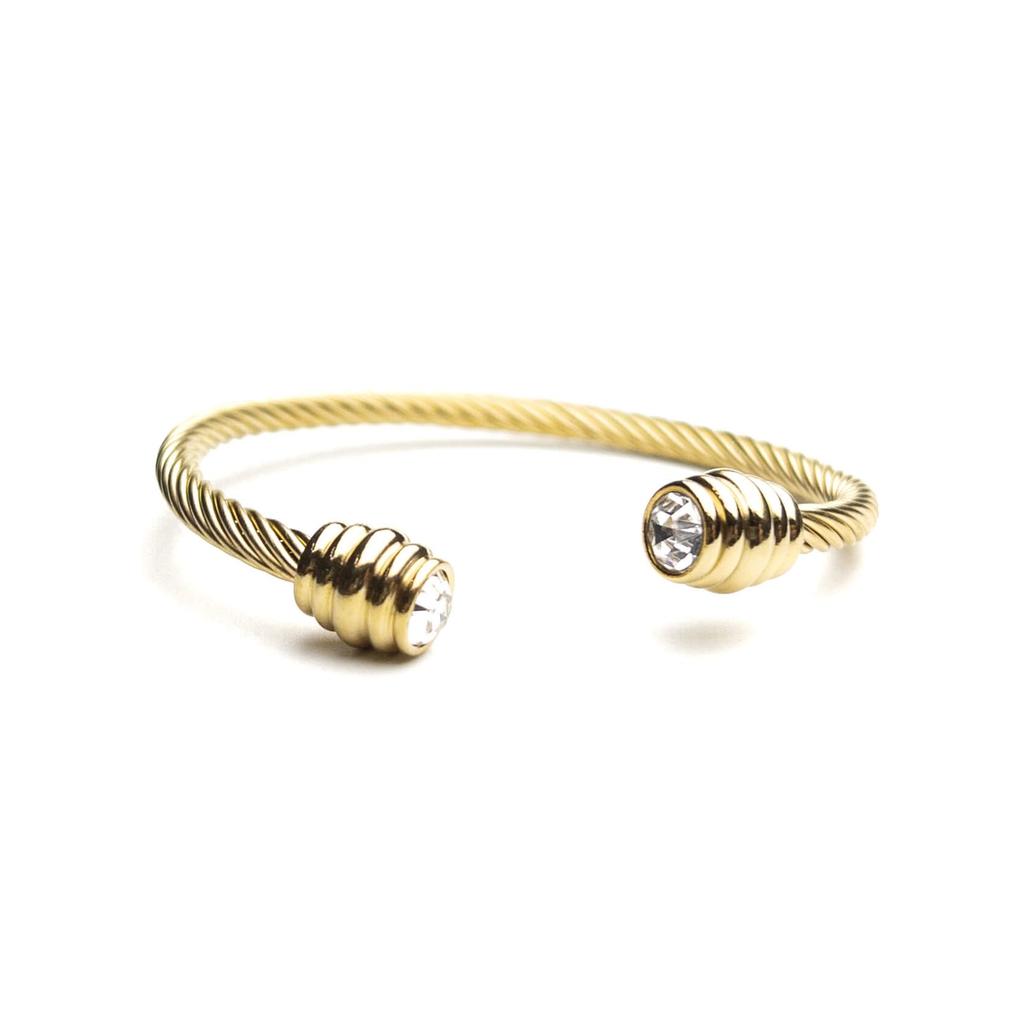 The White Twisted bangle