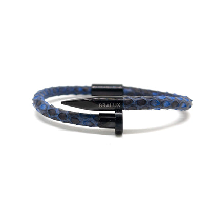 The Blue PYT Nail Leather bracelet