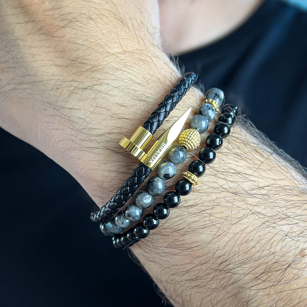 Nail Obsidian Stack - Gold