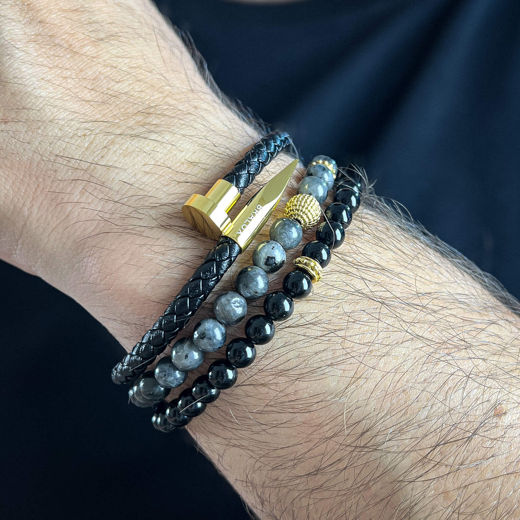 Nail Obsidian Stack - Gold
