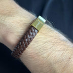 Dark Brown Bold Leather