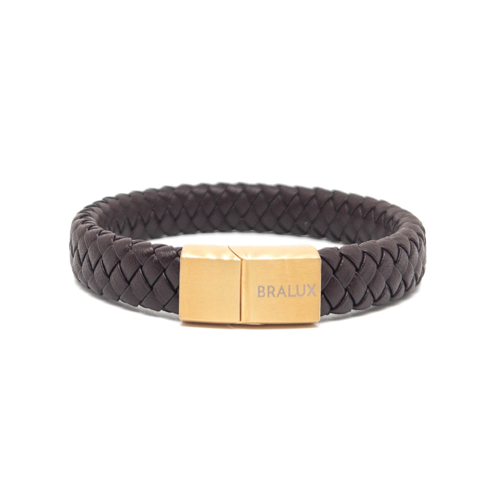 Dark Brown Bold Leather – Gold