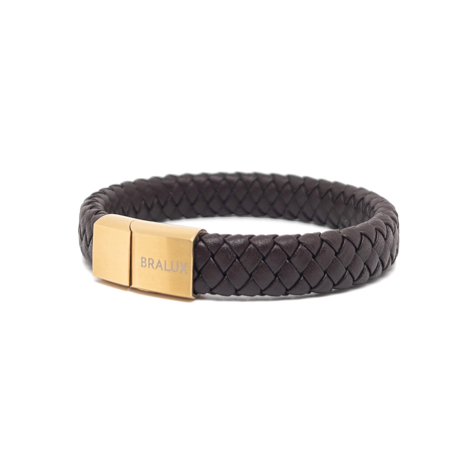 Dark Brown Bold Leather – Gold
