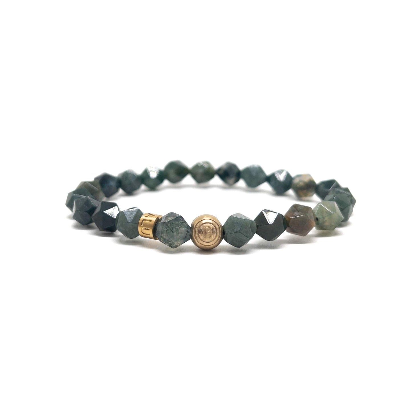 The Full Faceted Moss Agate Signed Bracelet