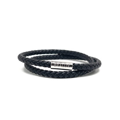 The Black Duo Leather Bracelet