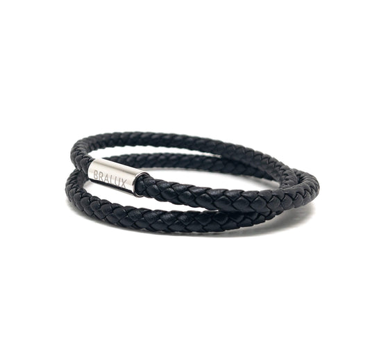 The Black Duo Leather Bracelet