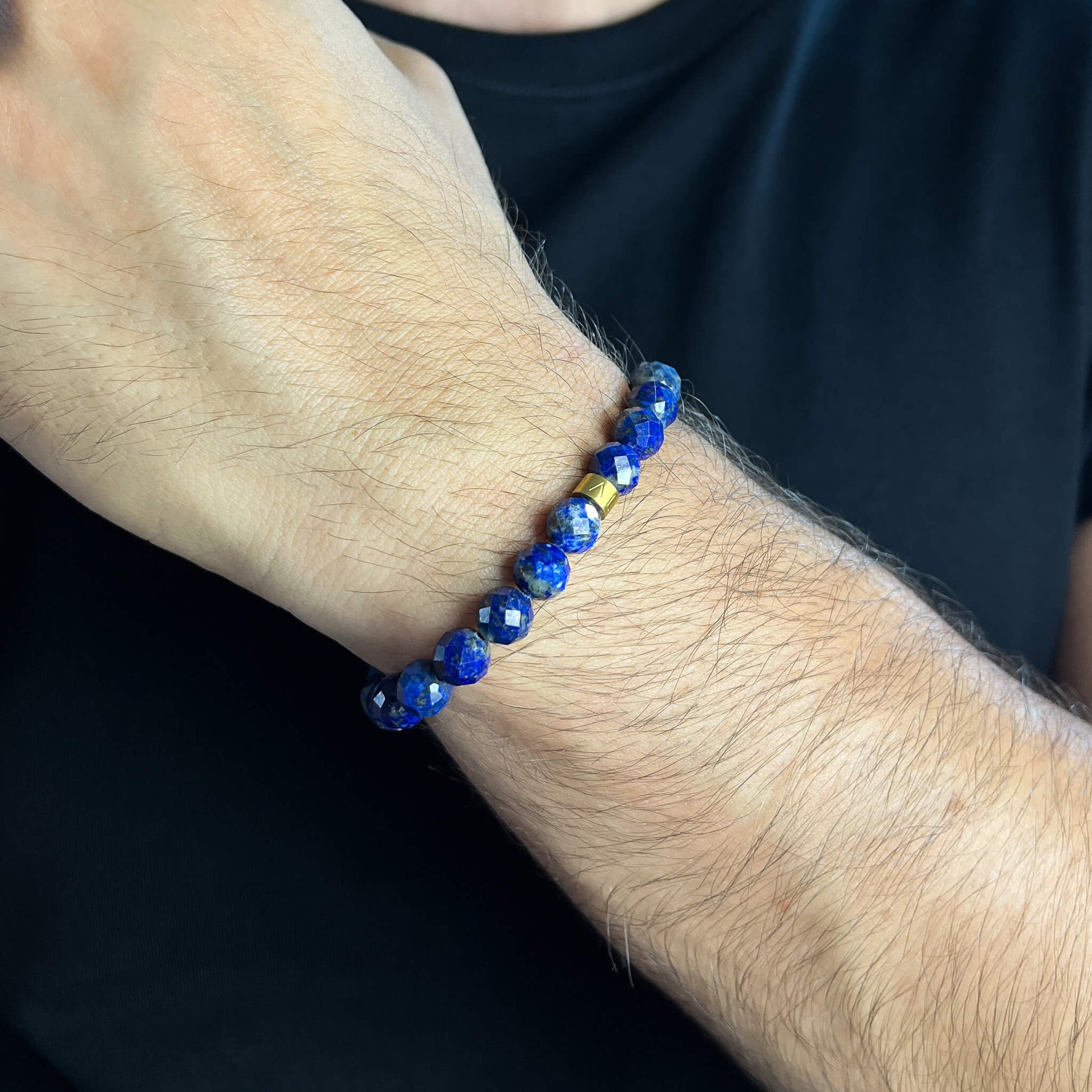 Faceted Lapis Signature – Gold