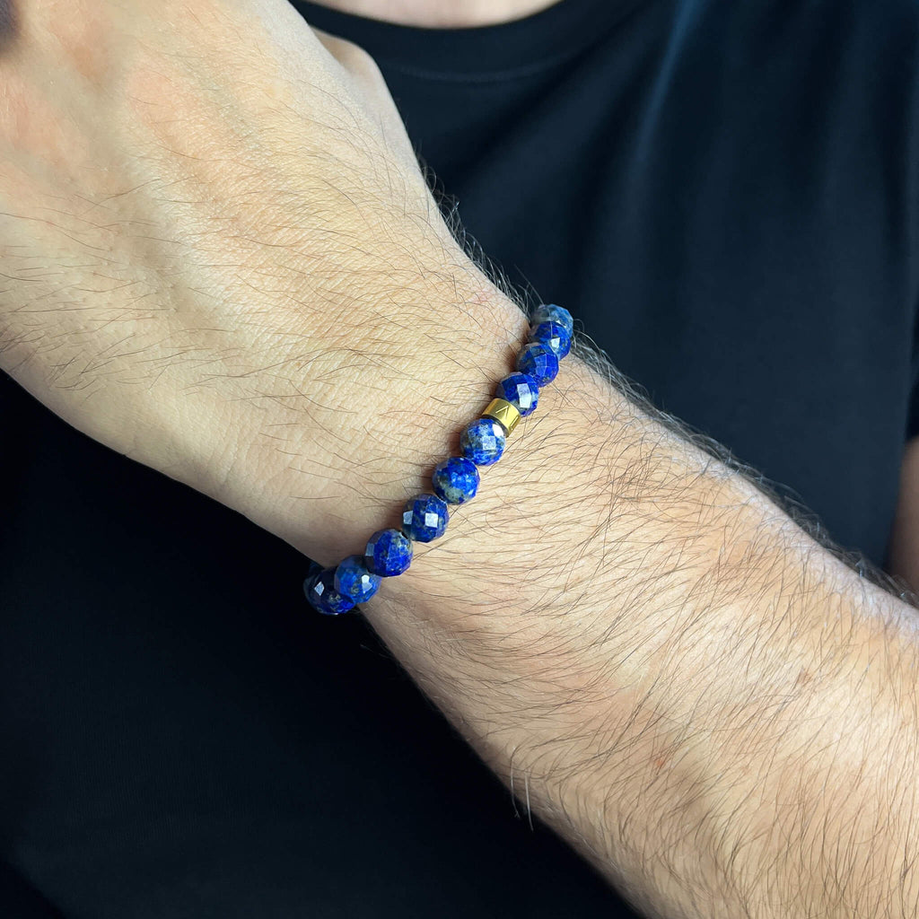 Faceted Lapis Signature – Gold