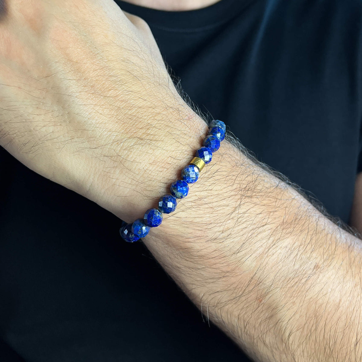 Faceted Lapis Signature – Gold