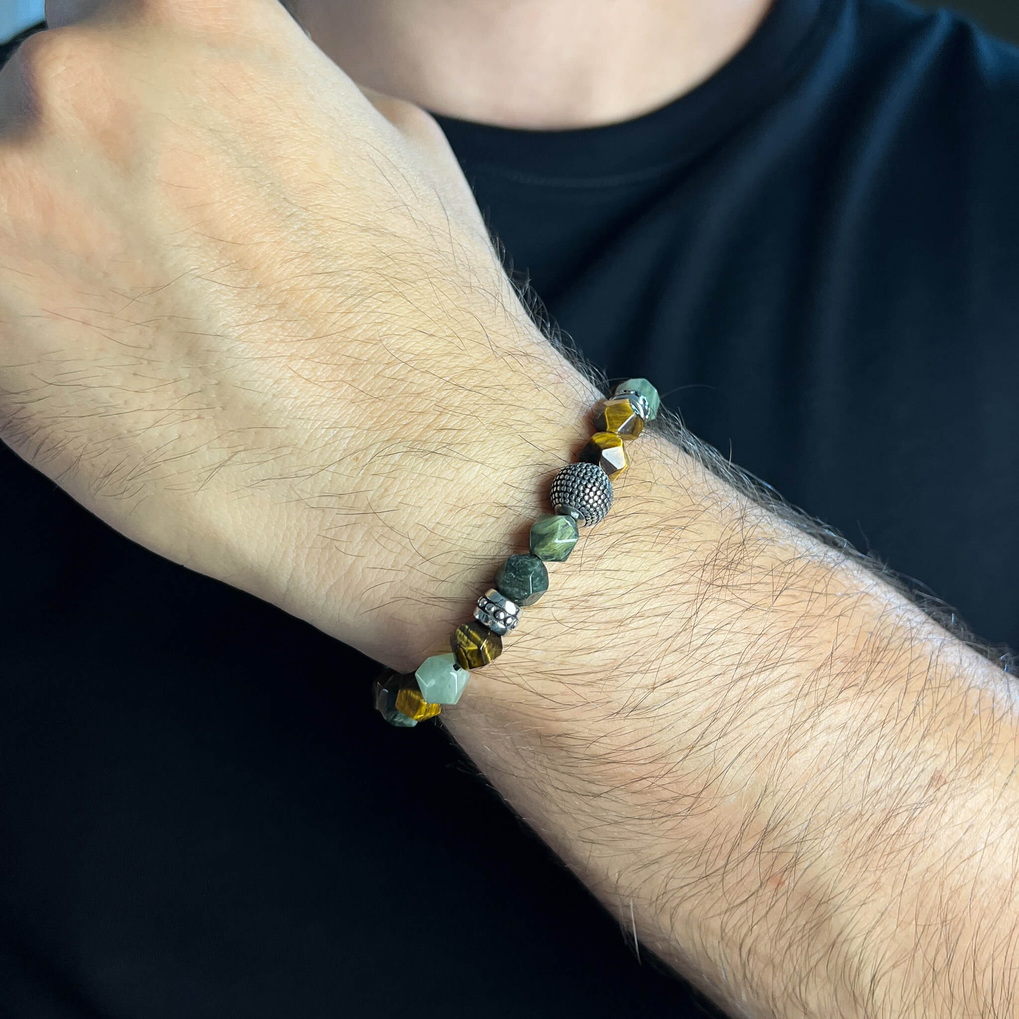 Tiger Eye Jasper Bracelet – Gold