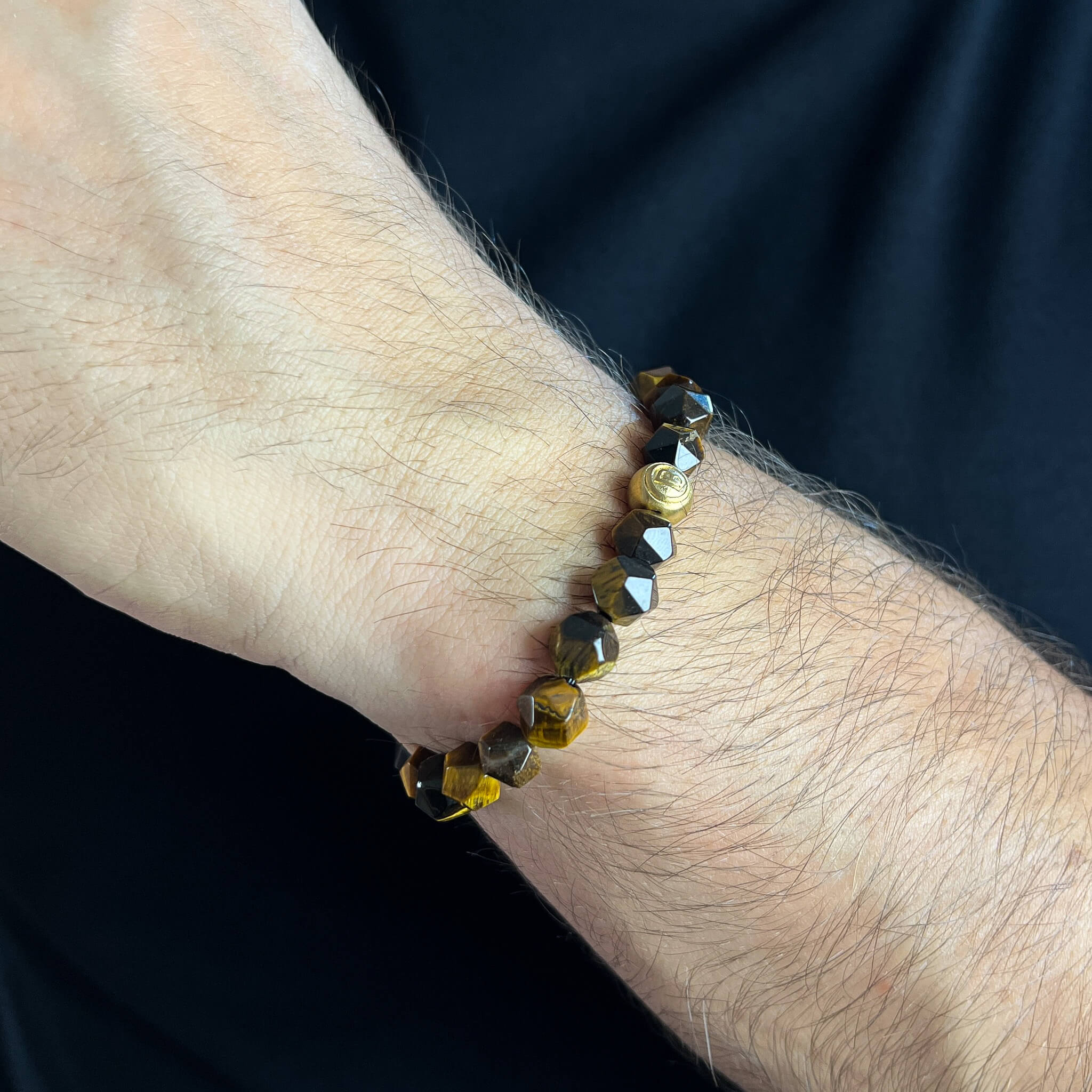 Faceted Tiger Eye Signature – Gold