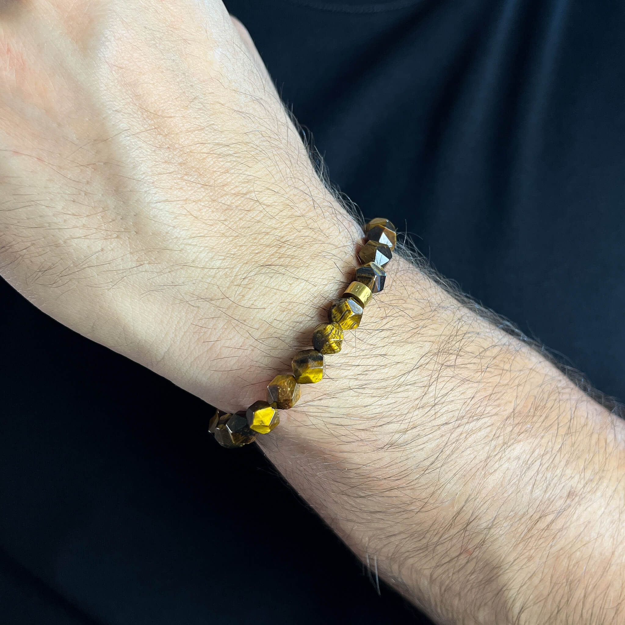 Faceted Tiger Eye Signature – Gold