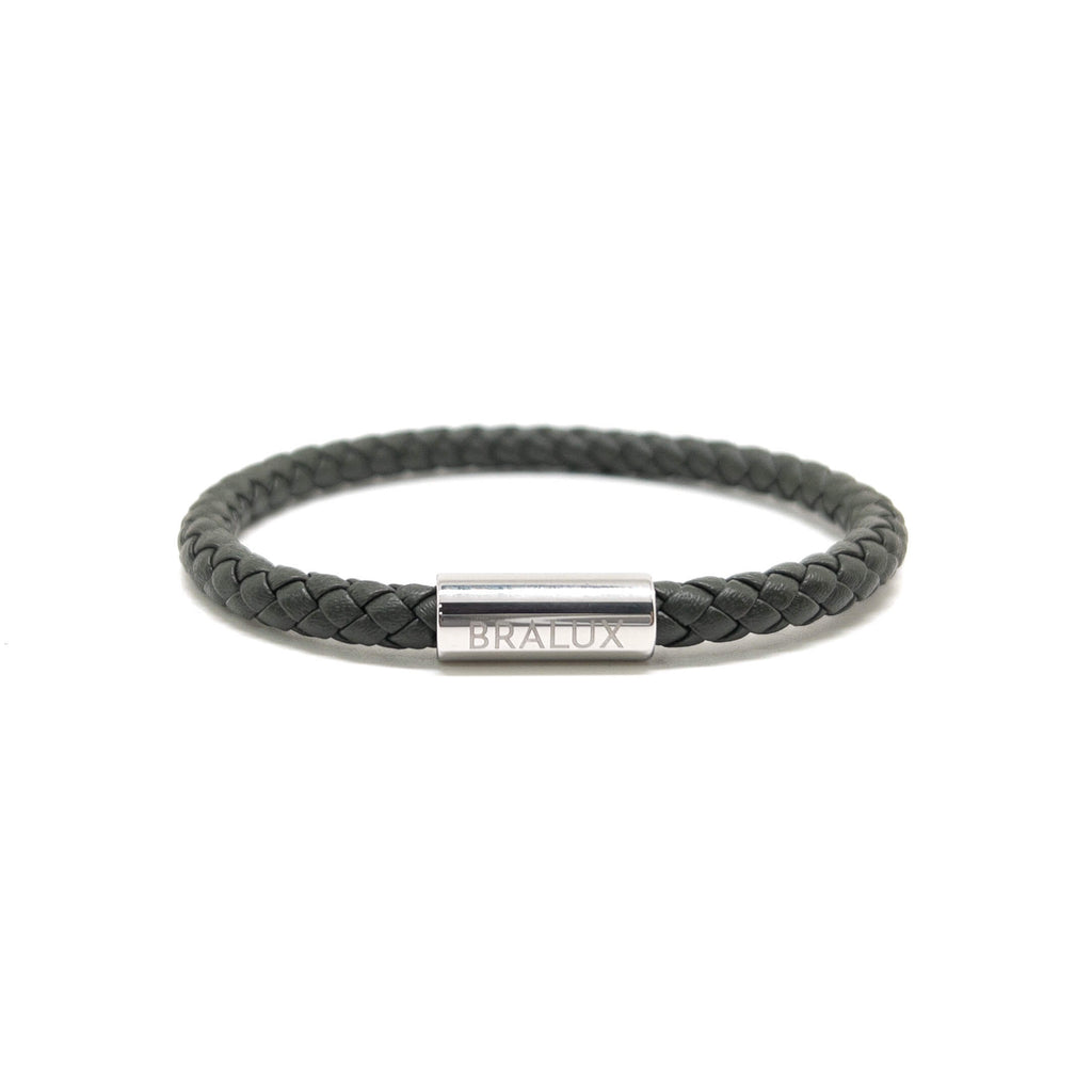 Army Green Leather – Silver