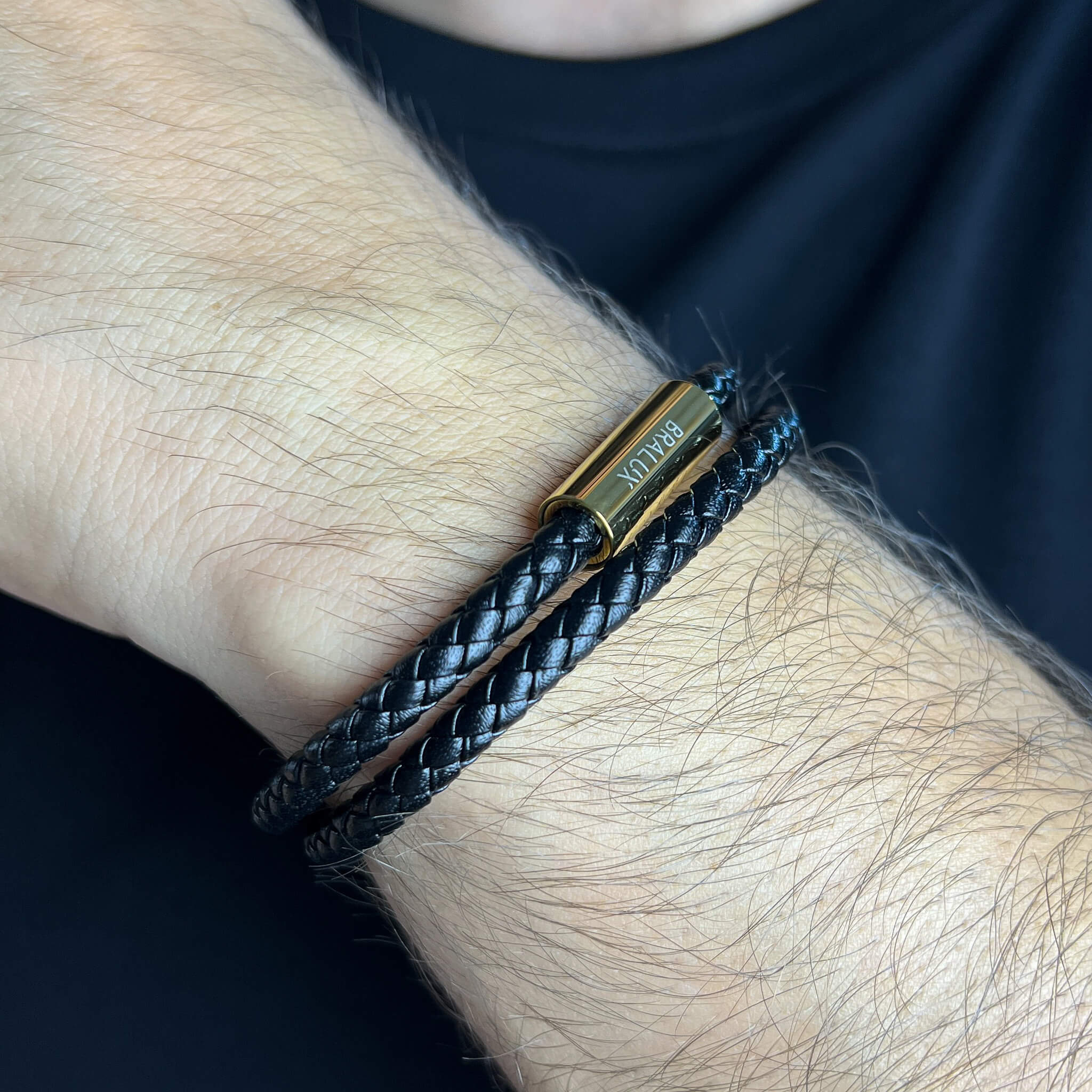 Duo Black Leather – Gold