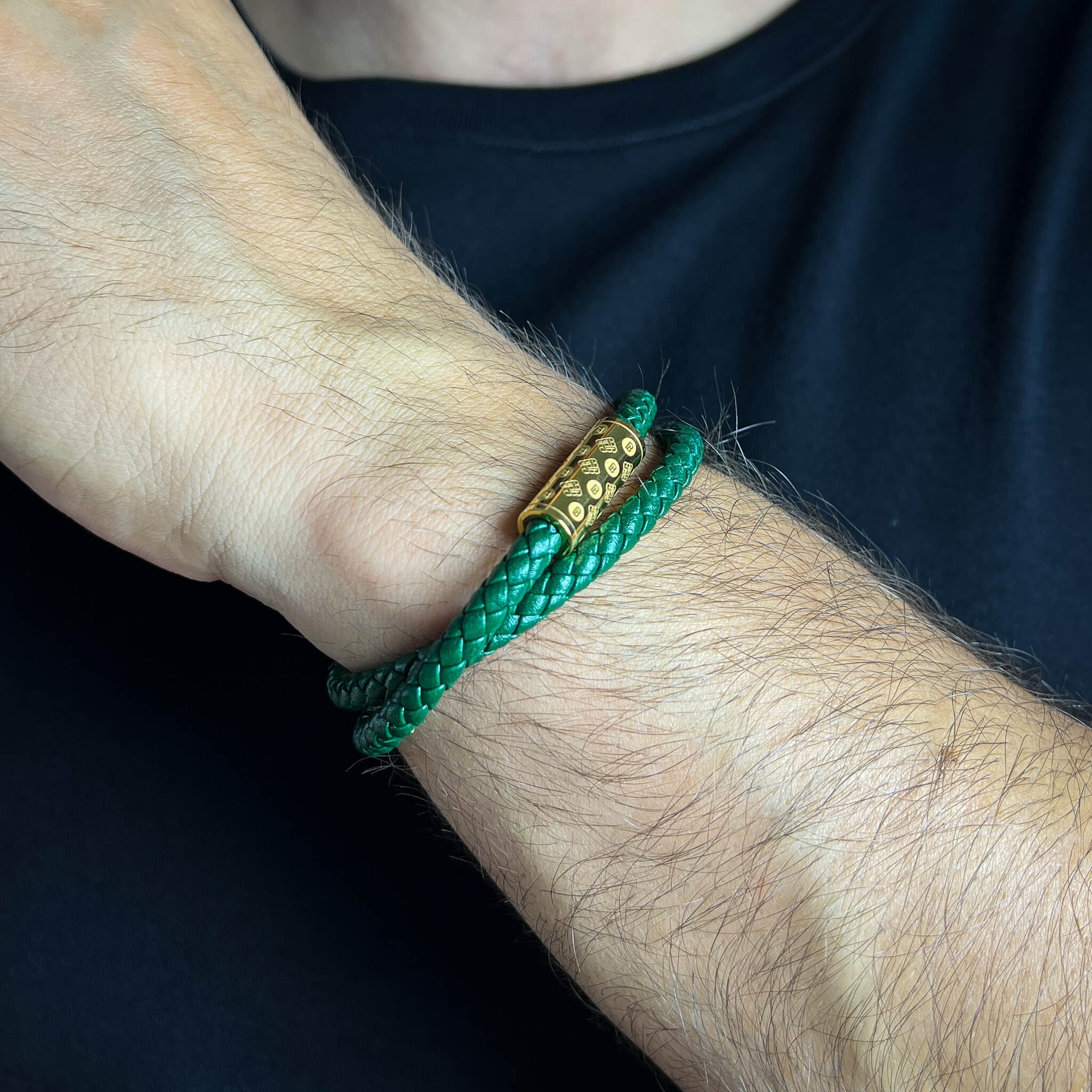 Green Duo Monogram – Gold