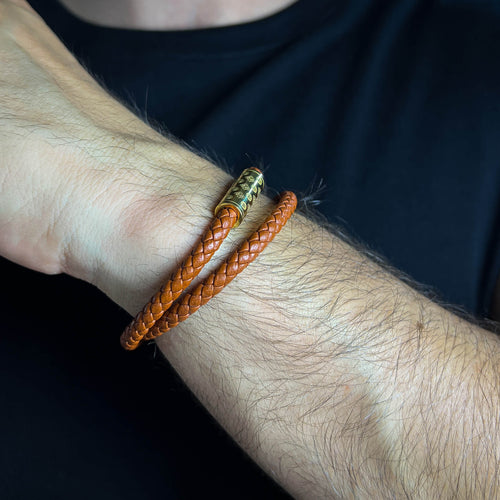 Monogramme duo marron – Or