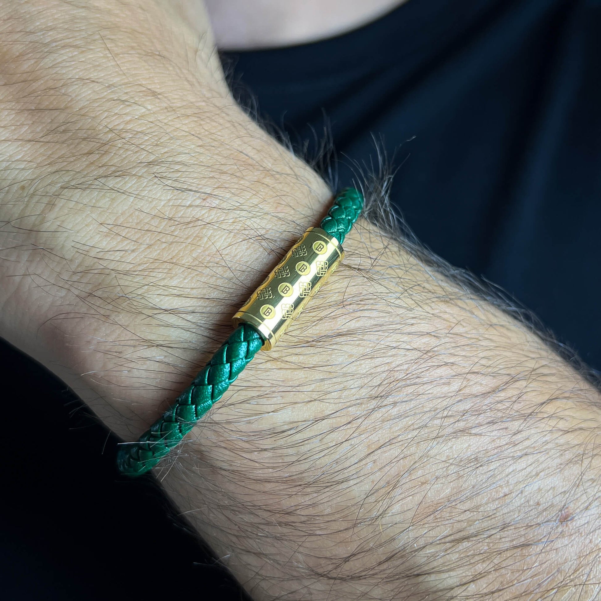 Green Single Monogram – Gold