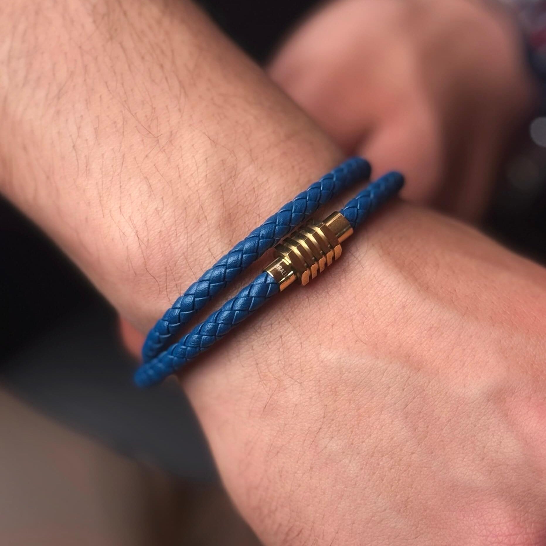 Dark Blue Duo Leather – Gold