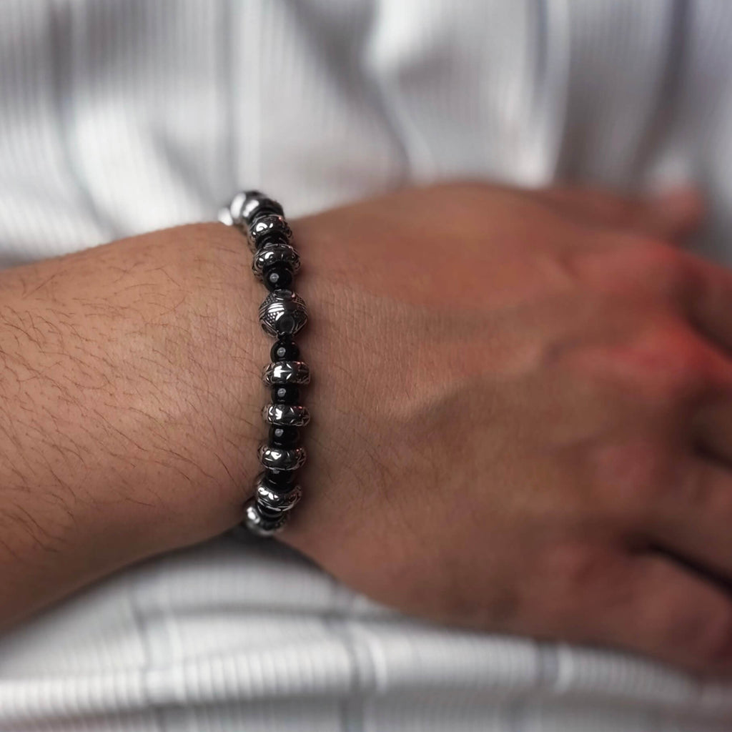 Cylinder Thread Bracelet – Silver