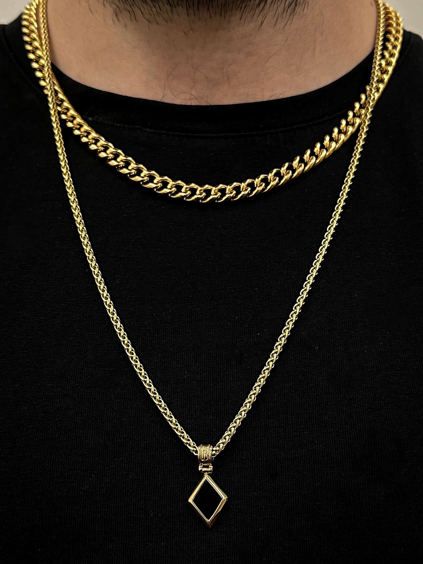 The Gold Plated Onyx Necklace I