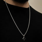 Cuban Chain Onyx Necklace Set