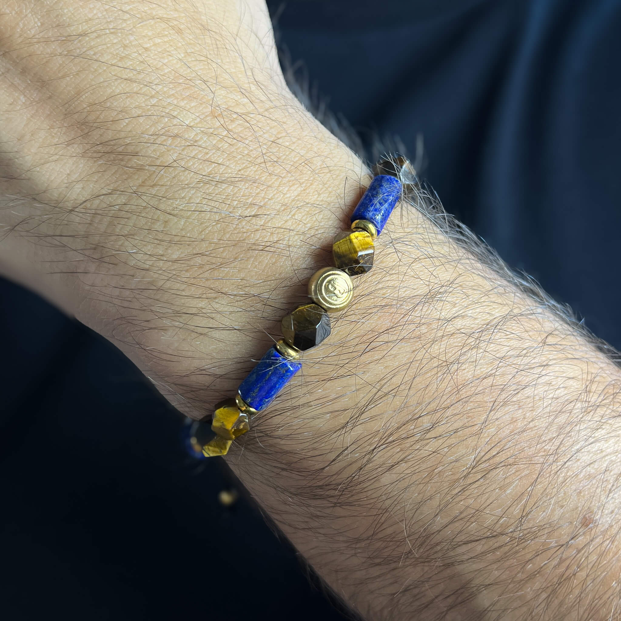 Tiger Eye Lapis Bracelet – Gold