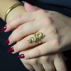 Gold Plated Serp Ring