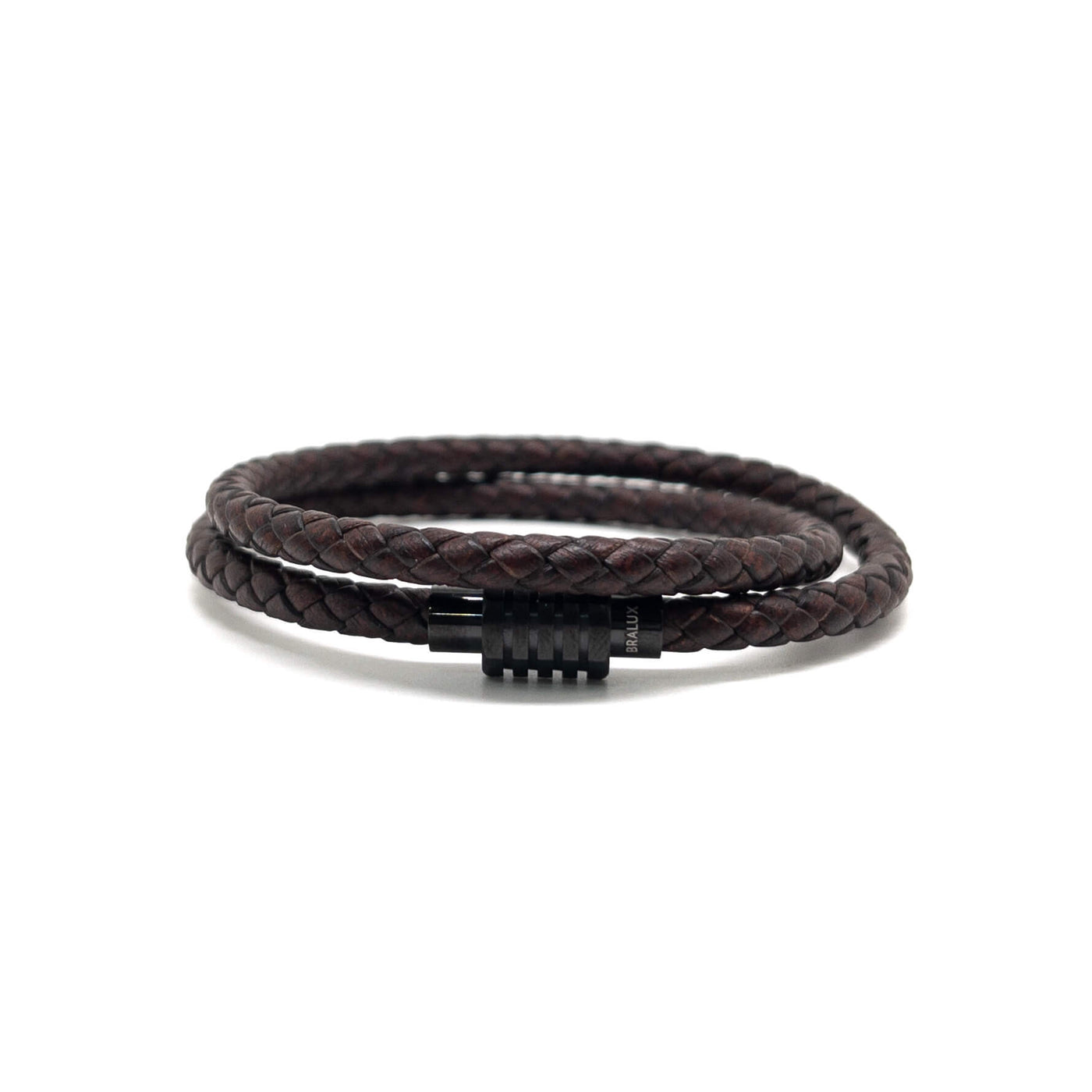 The Dark Brown duo and Black Plated Buckle Leather bracelet