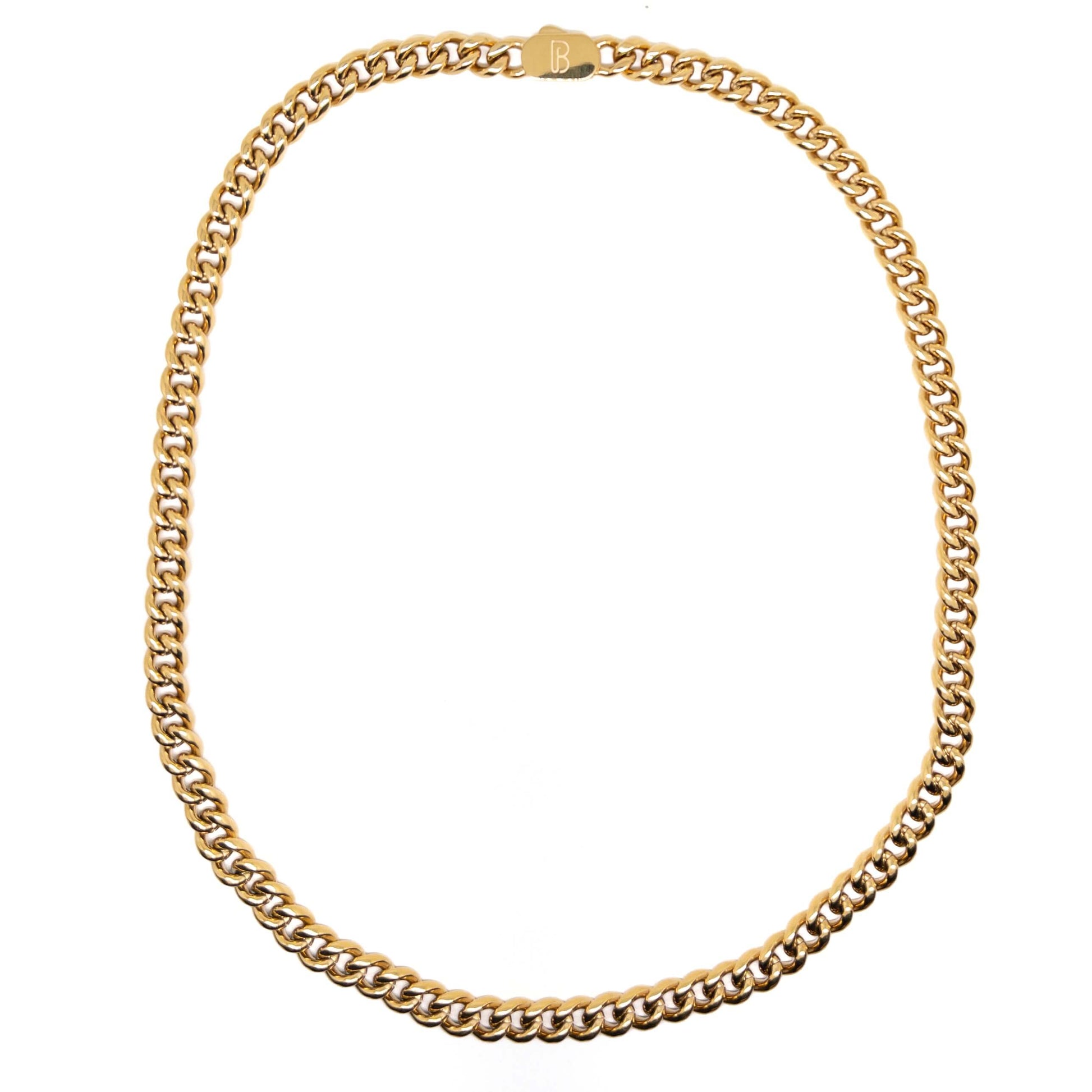 Cuban Chain Onyx Necklace Set – Gold
